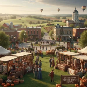 Eastern Indiana historic communities festivals - 125 craft heritage festivals, artisan fairs, and agricultural bounty celebrations in rural countryside